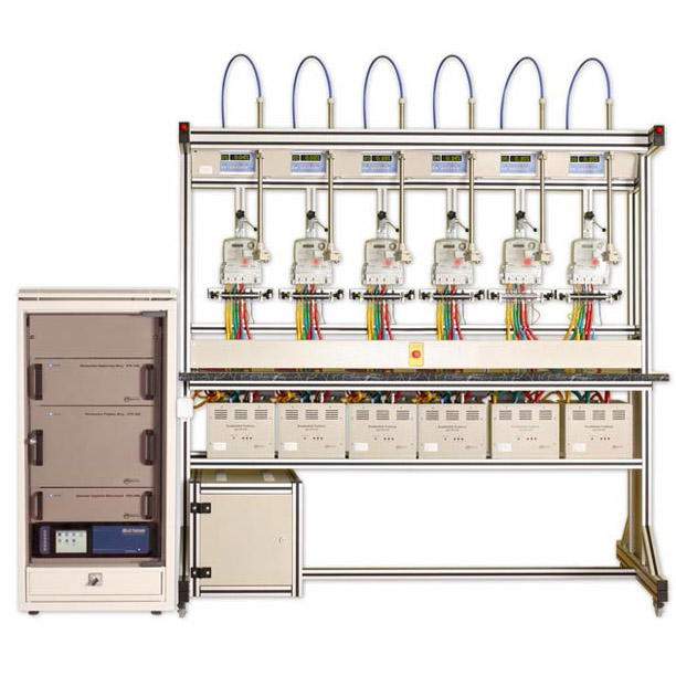 Stationary meter test stations