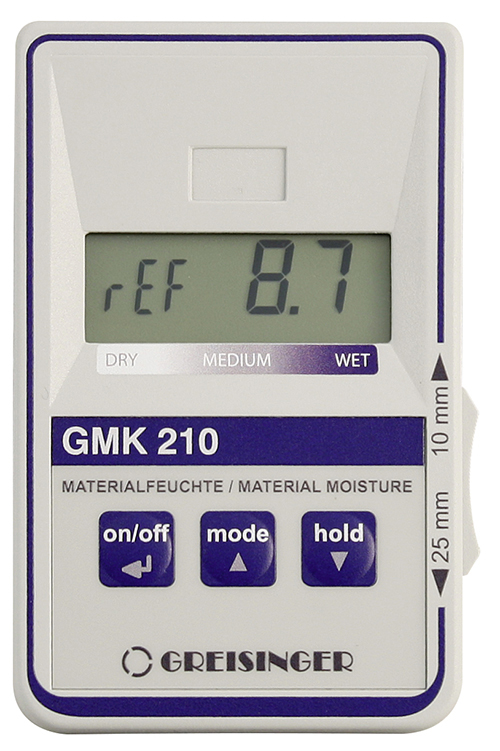 Material moisture measuring device 