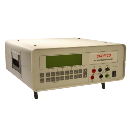 Digital micro ohmmeter with rechargeable batteries and temperature compensation