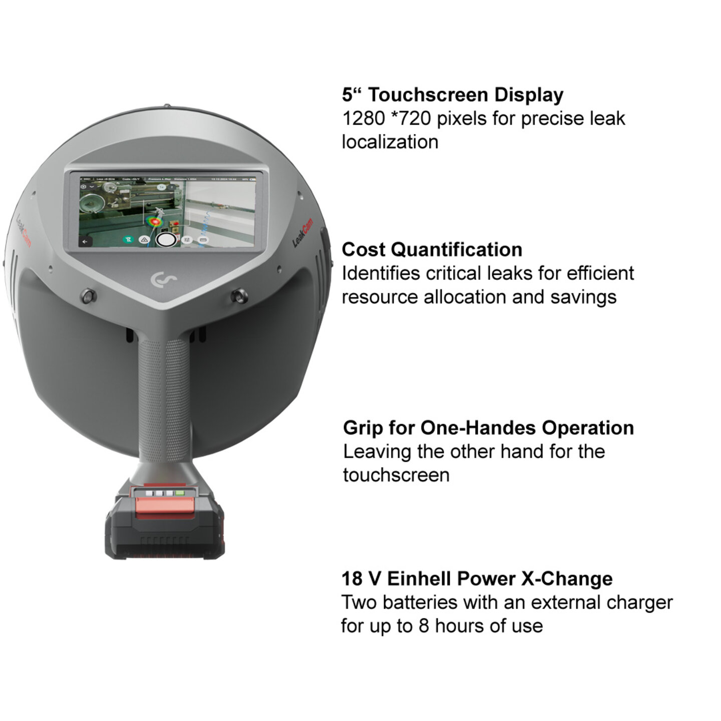 리크디텍터 LeakCam 600 - all relevant leakages at a glance