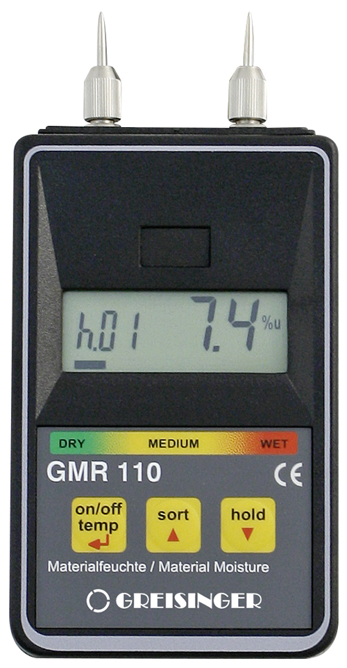 Resistive material moisture measuring device
