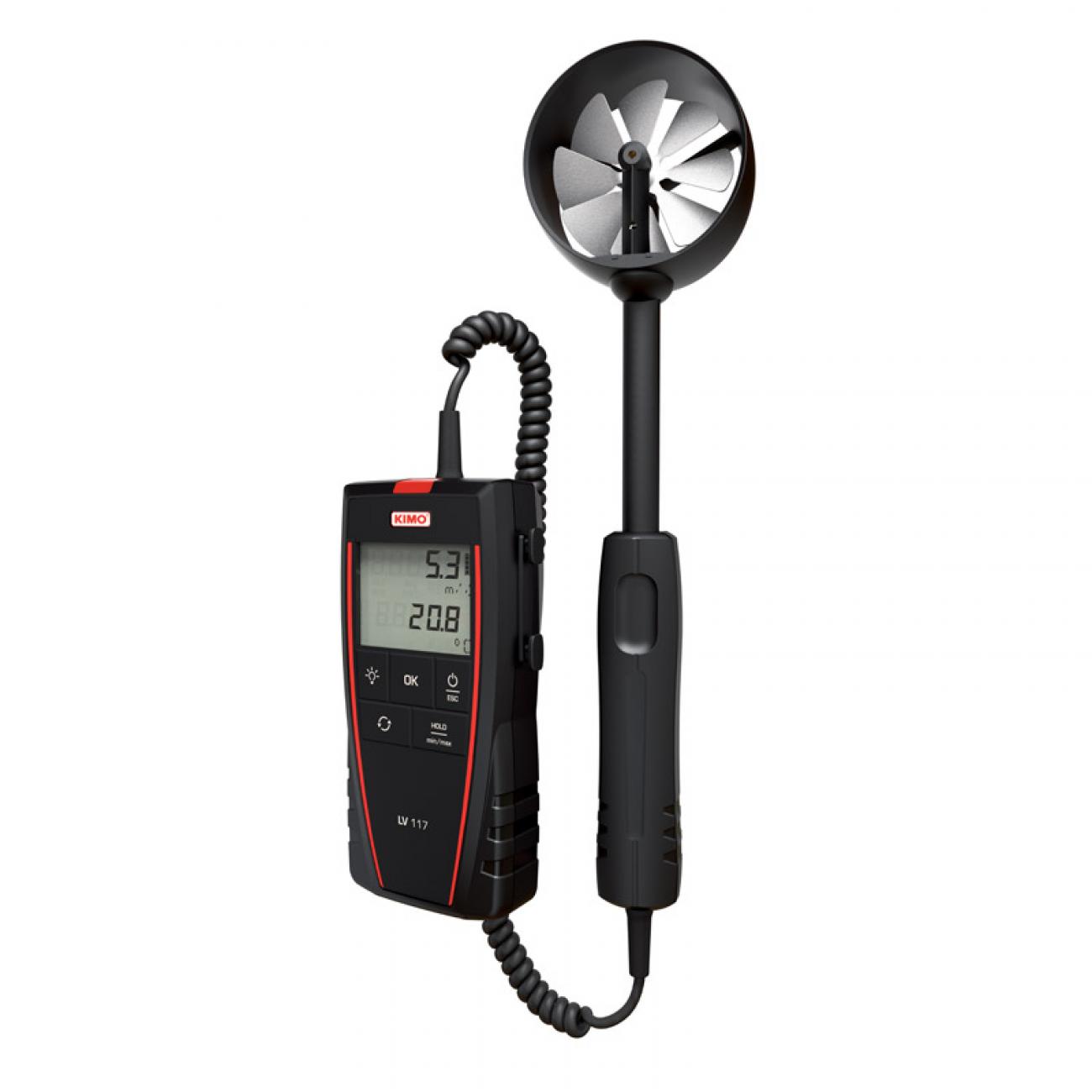 Thermo-anemometer with integrated vane probe